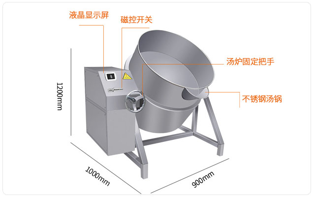 商用電磁臥式夾層鍋